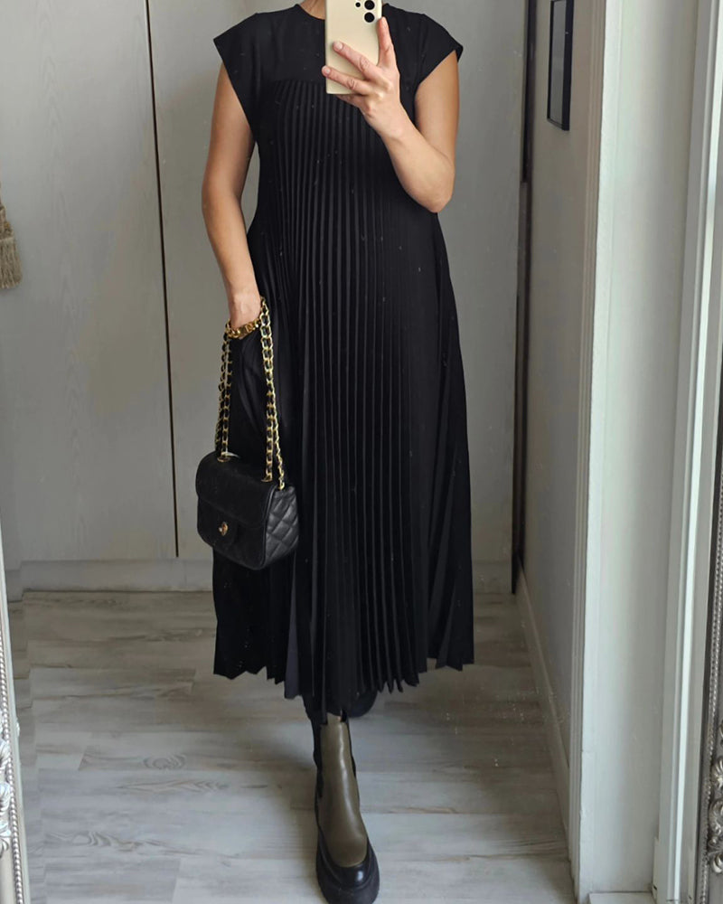 AS | Elegantní plisované maxi šaty