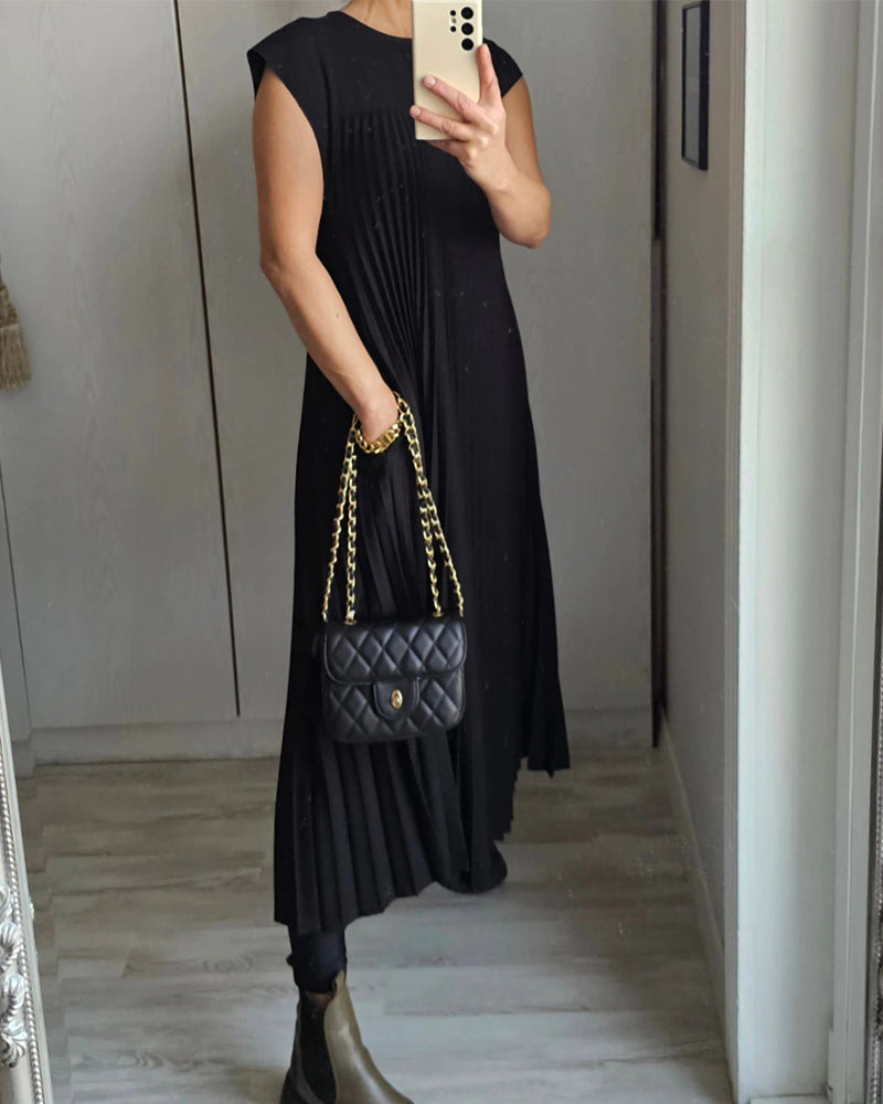 AS | Elegantní plisované maxi šaty