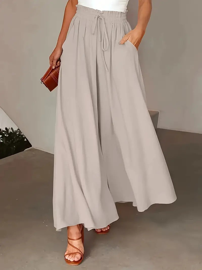 AB | Elegantní a šik kalhoty s širokými nohavicemi