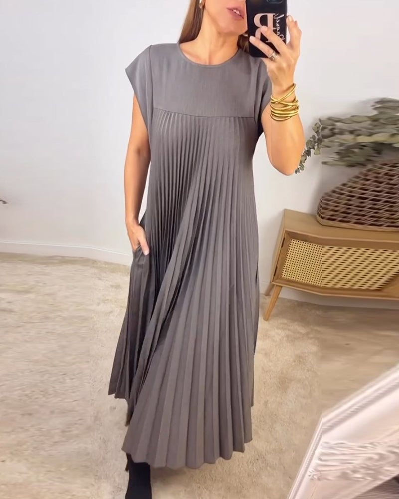 AS | Elegantní plisované maxi šaty
