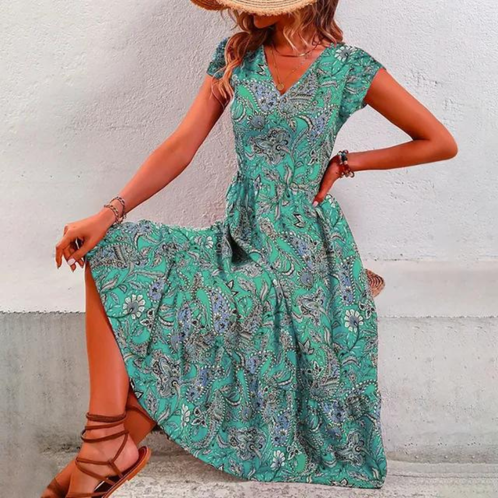 AB | Elegantní vintage květinové šaty