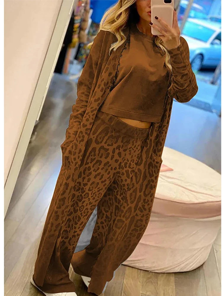 AS | Kardigan s leopardím vzorem a kalhoty