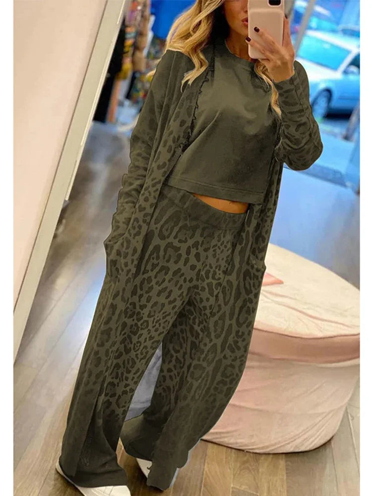 AS | Kardigan s leopardím vzorem a kalhoty