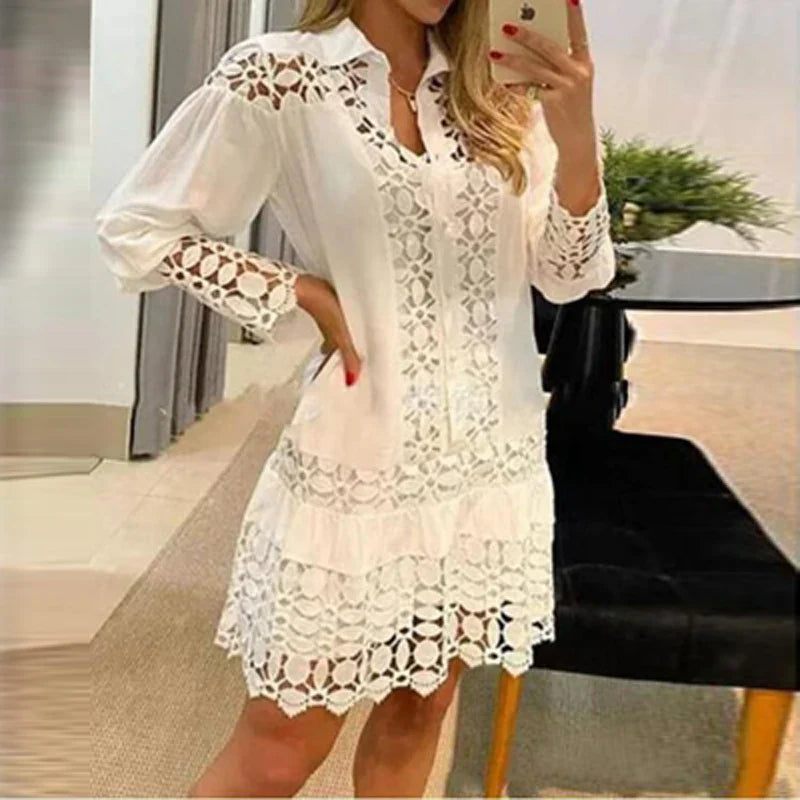 AS | Elegantní krajkové mini šaty