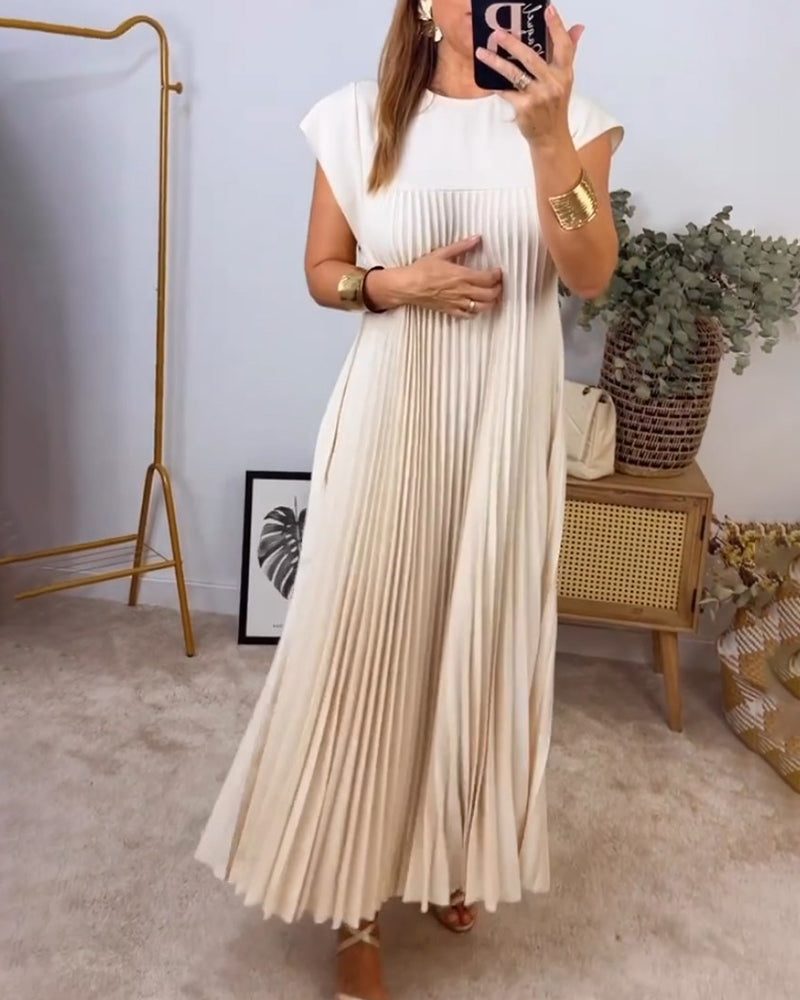 AS | Elegantní plisované maxi šaty