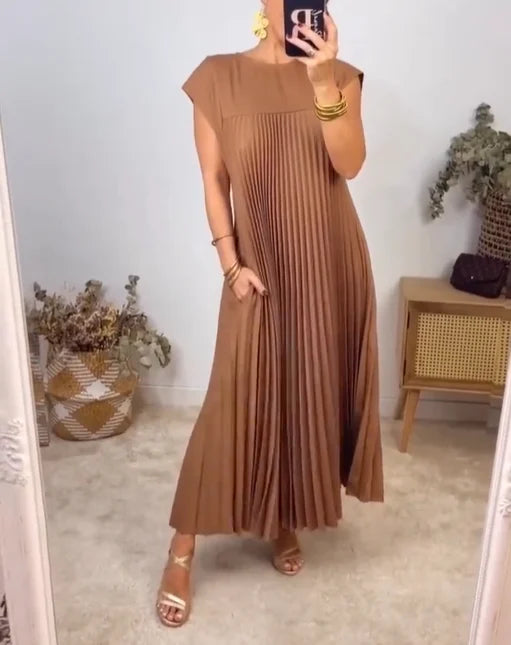 AS | Elegantní plisované maxi šaty