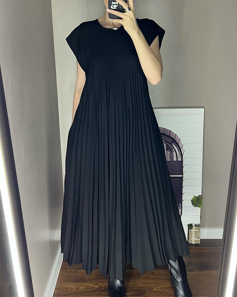 AS | Elegantní plisované maxi šaty