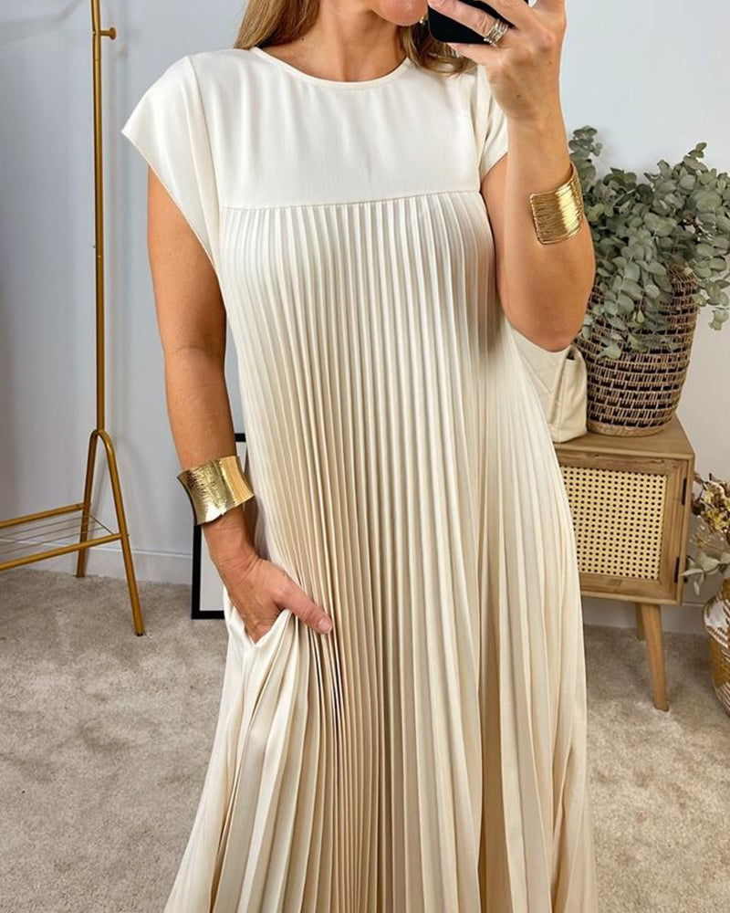 AS | Elegantní plisované maxi šaty