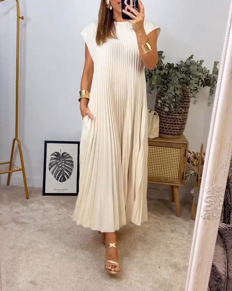 AS | Elegantní plisované maxi šaty