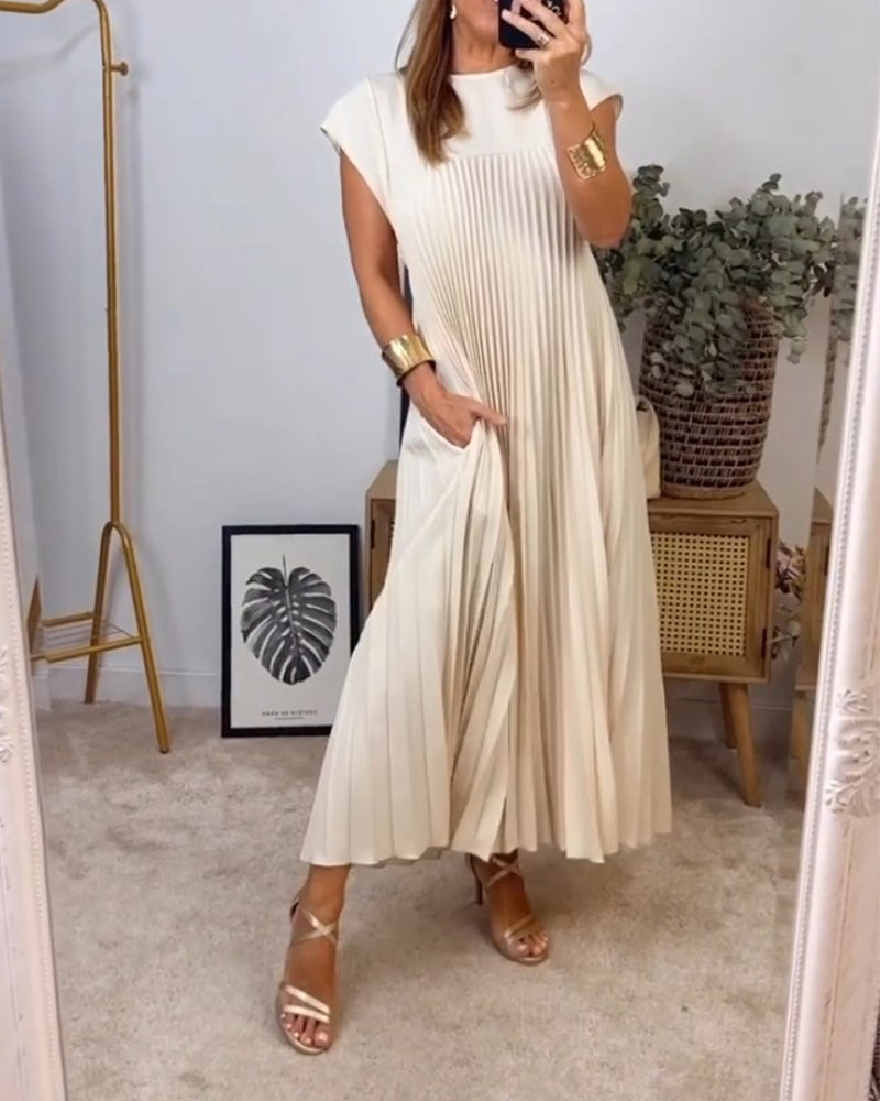 AS | Elegantní plisované maxi šaty