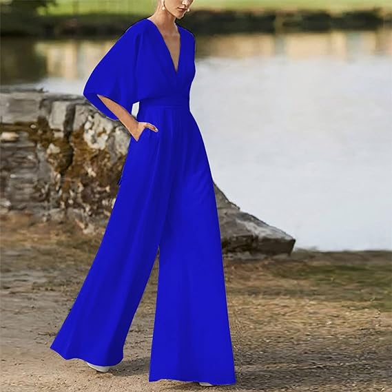 AS | Elegantní kombinéza s výstřihem do V
