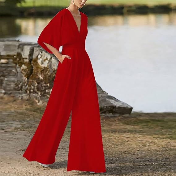 AS | Elegantní kombinéza s výstřihem do V