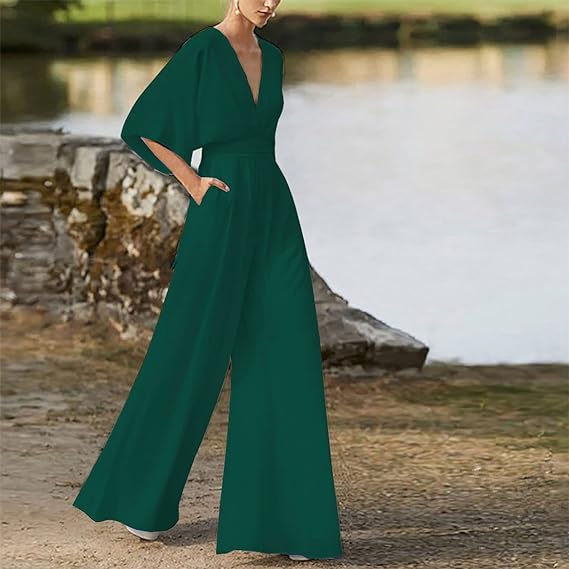 AS | Elegantní kombinéza s výstřihem do V