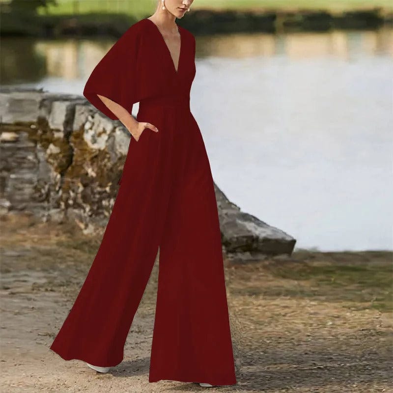AS | Elegantní kombinéza s výstřihem do V