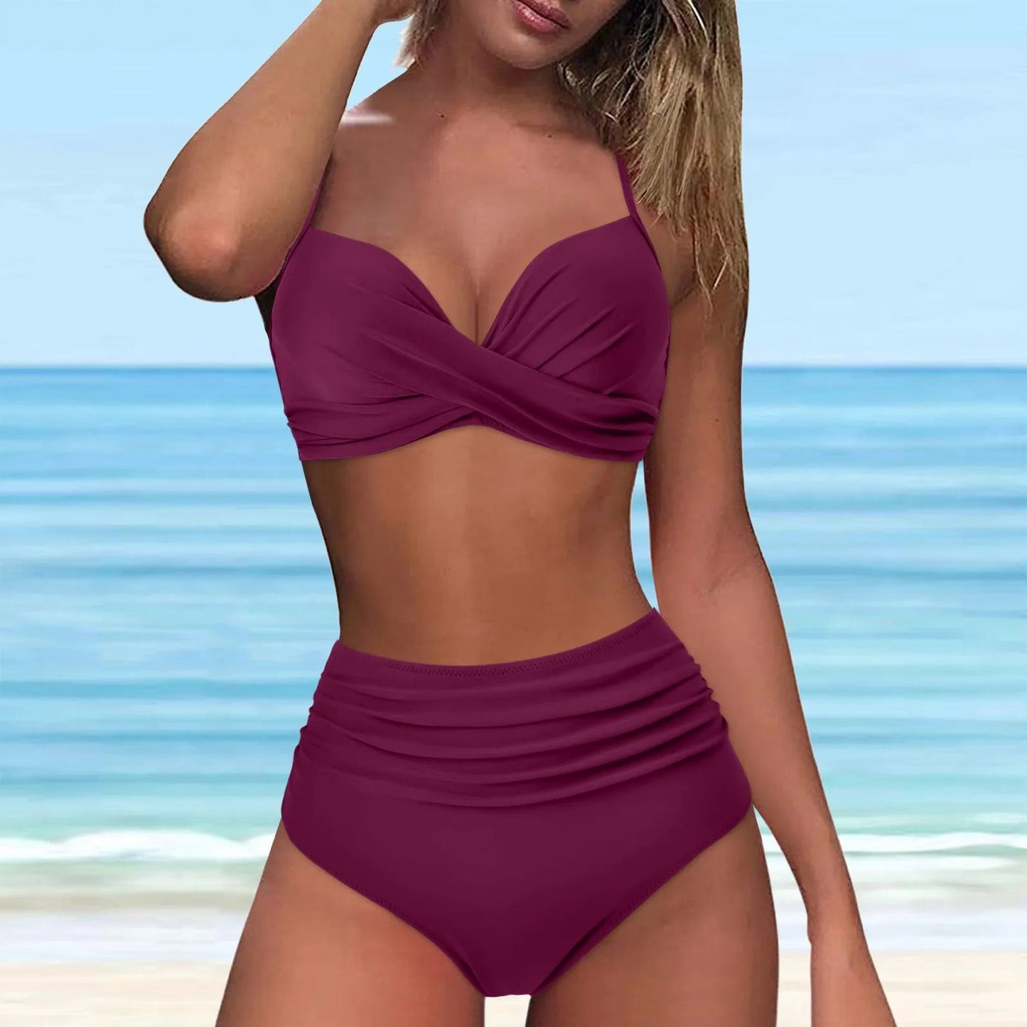 AS | Bikiny s vysokým pasem a twist front topem