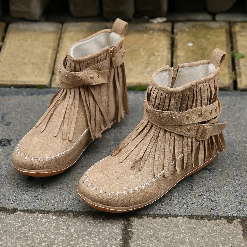 AS | Boho mokasíny s třásněmi