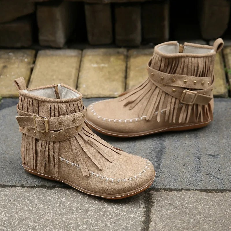AS | Boho mokasíny s třásněmi