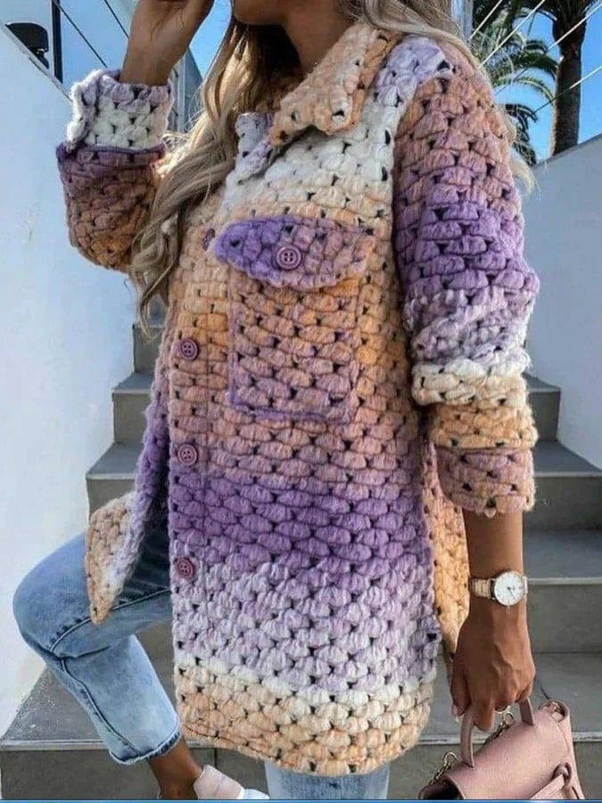 AS | Barevný vlněný kabát
