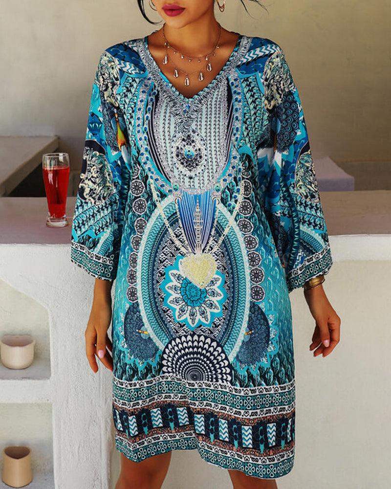 AS | Boho volné mini šaty