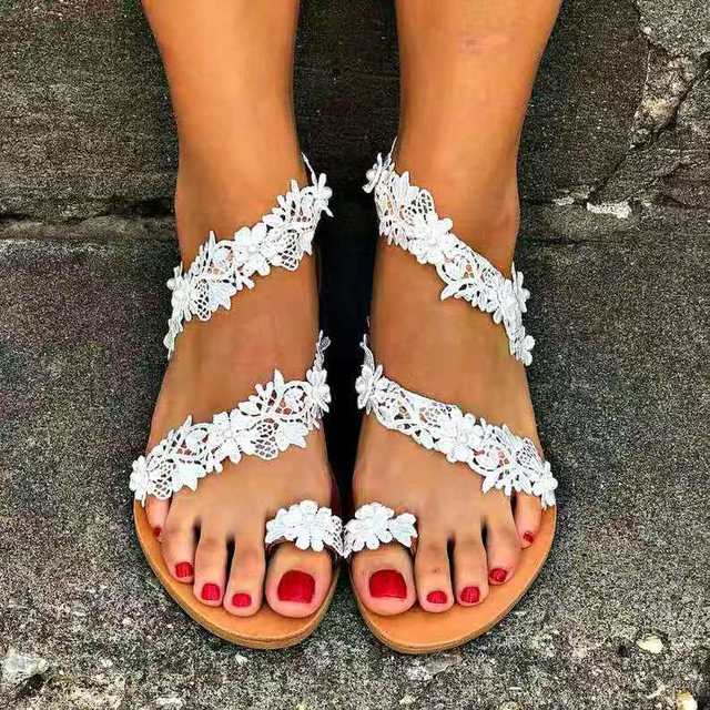 AS | Elegantní krajkové sandály