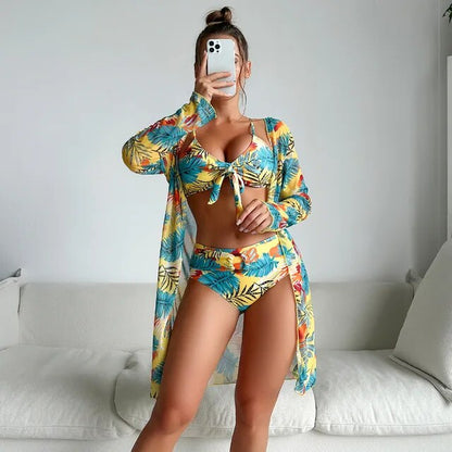 AS | Elegantní letní bikiny s vysokým pasem a květinovým vzorem