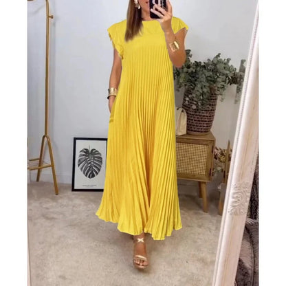 AS | Elegantní plisované maxi šaty