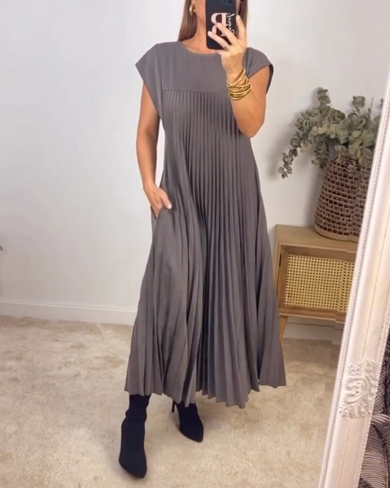 AS | Elegantní plisované maxi šaty