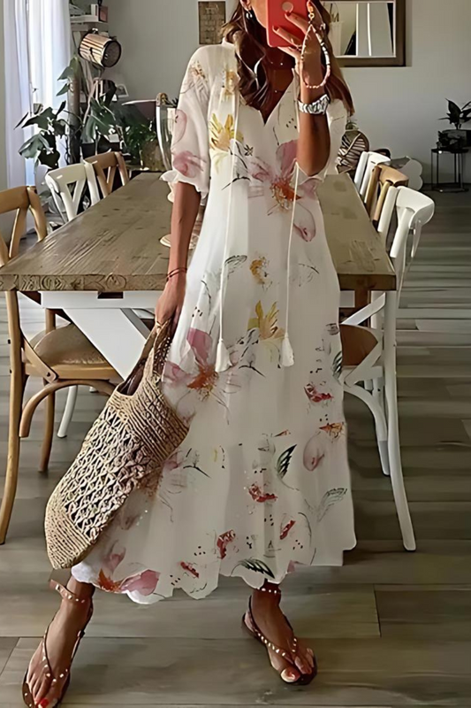 AB | Dlouhé, elegantní květinové šaty