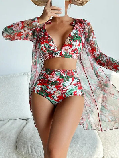 AS | Sexy bikiny s květinovým vzorem a překryvem