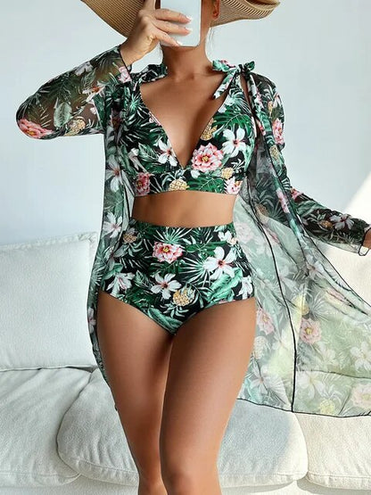 AS | Sexy bikiny s květinovým vzorem a překryvem