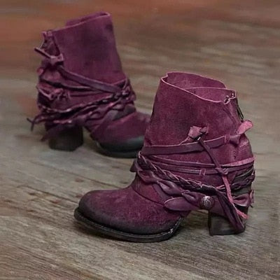 AS | Rustikální boho zavinovací boty