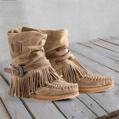 AS | Boho mokasíny s třásněmi