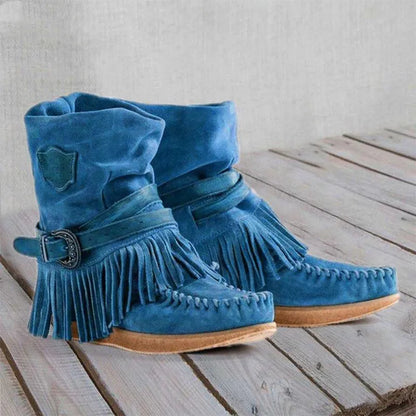 AS | Boho mokasíny s třásněmi