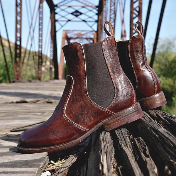 AS | Dámské kotníkové boty z kůže ve vintage stylu