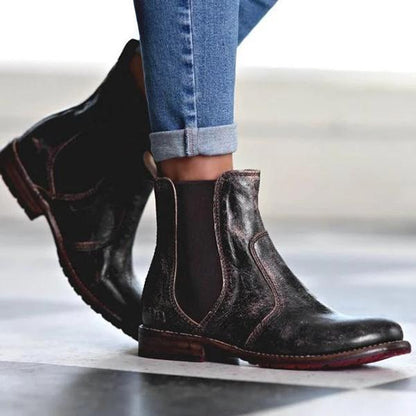 AS | Dámské kotníkové boty z kůže ve vintage stylu