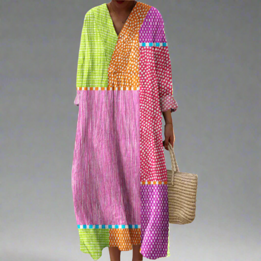 AS | Patchwork Polka Maxi šaty