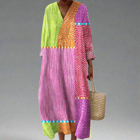 AS | Patchwork Polka Maxi šaty