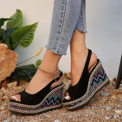 AS | Boho sandály na klínku
