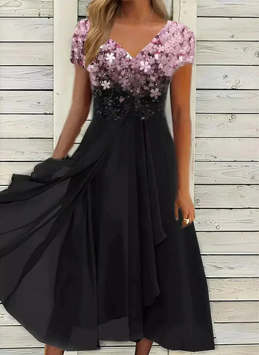 AS | Elegantní midi šaty s rozšiřující se sukní