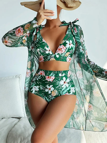 AS | Sexy bikiny s květinovým vzorem a překryvem