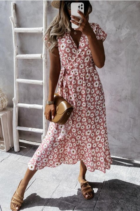 AS | Daisy flower midi šaty milované vámi
