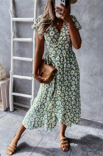 AS | Daisy flower midi šaty milované vámi