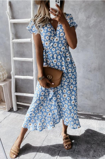 AS | Daisy flower midi šaty milované vámi