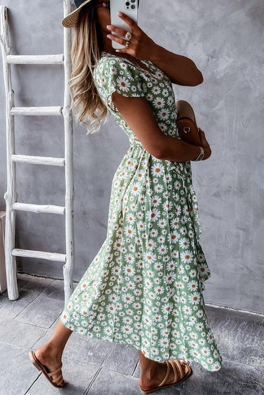 AS | Daisy flower midi šaty milované vámi