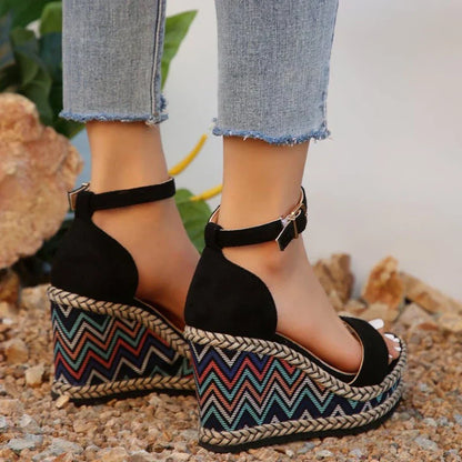 AS | Boho sandály na klínku