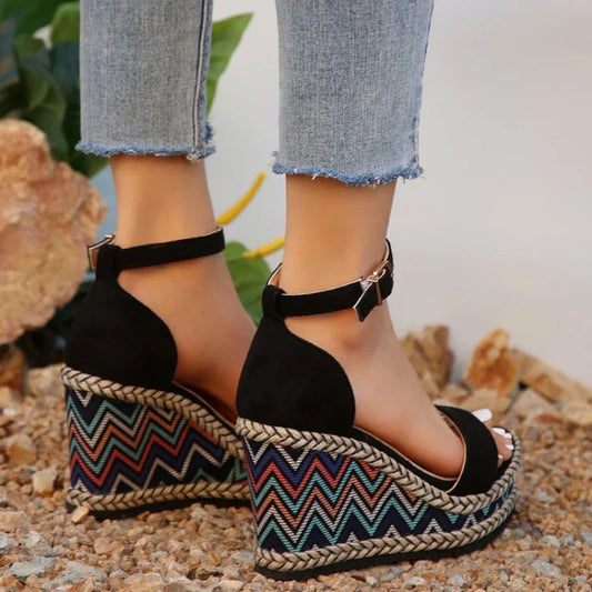 AS | Boho sandály na klínku