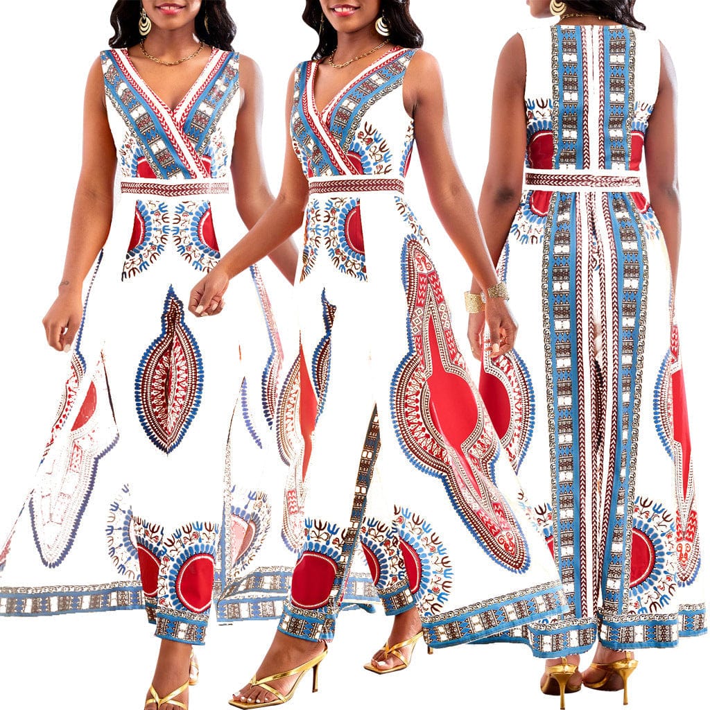 AS | Kombinéza s africkým potiskem ve stylu dashiki