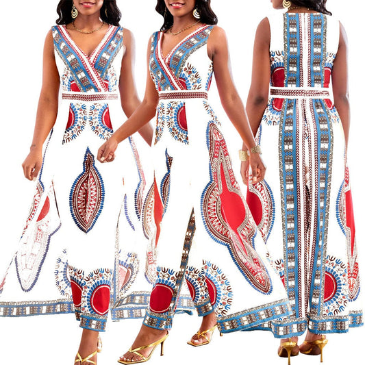 AS | Kombinéza s africkým potiskem ve stylu dashiki