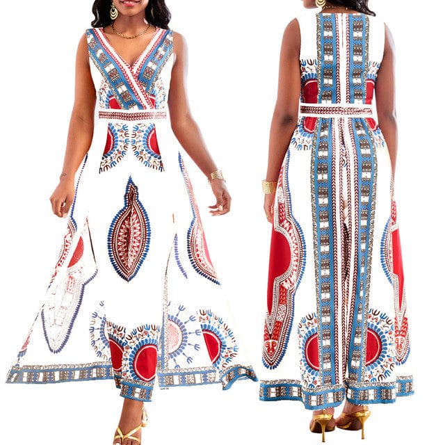 AS | Kombinéza s africkým potiskem ve stylu dashiki