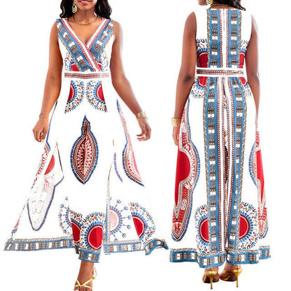 AS | Kombinéza s africkým potiskem ve stylu dashiki